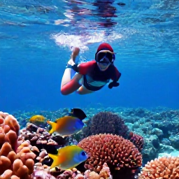 Caribbean Holidays, Bahamas Solo Holidays, Solo snorkeller viewing colourful tropical fish and coral in clear turquoise Bahamian water near Nassau