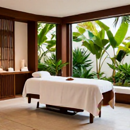 Caribbean Holidays, Bahamas Spa Breaks, Luxury Bahamas resort spa with treatment room, tropical plants and natural light