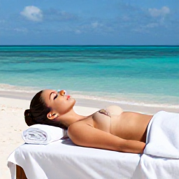 Caribbean Holidays, Bahamas Spa Breaks, Relaxing beachfront spa treatment overlooking turquoise sea in The Bahamas