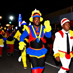 Caribbean Holidays, Bahamas Tours December, Festive Junkanoo dancers in colourful costumes parading through a lively Bahamian street at Christmas time