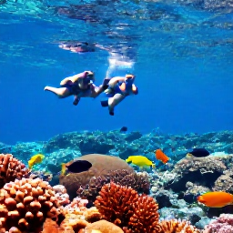 Caribbean Holidays, Bahamas Tours December, Visitors snorkelling above a colourful coral reef with tropical fish in clear Bahamian water