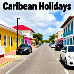 Caribbean Holidays, Bahamas Tours, Friendly guide leading visitors through colourful streets and historic buildings in Nassau, The Bahamas