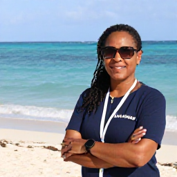Caribbean Holidays, Bahamas Tours, Friendly travel expert helping visitors plan a Bahamas tour in a bright Nassau travel setting