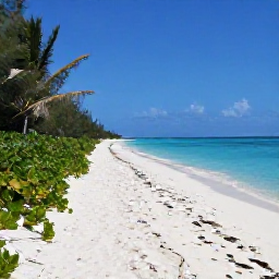 Caribbean Holidays, Bahamas Walking Holidays, A scenic coastal walking trail beside turquoise sea and white sand in the Bahamas during August