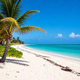 Caribbean Holidays, Bahamas Walking Holidays, A scenic coastal walking trail on a Bahamian island in June, with turquoise sea, pale sand, palms and a clear blue sky
