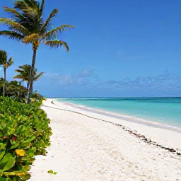 Caribbean Holidays, Bahamas Walking Holidays, A sunny coastal walking trail in the Bahamas in December, with turquoise sea, pale sand, palm trees and a relaxed holiday atmosphere