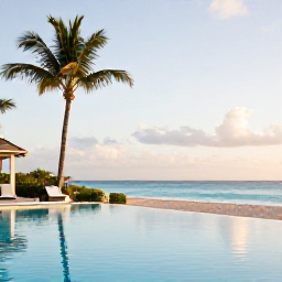 Caribbean Holidays, Barbados Adults Only, Adults-only resort in Barbados with a calm beachfront pool, palm trees and warm November sunshine