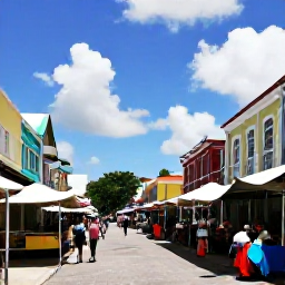 Caribbean Holidays, Barbados Adults Only, Visitors exploring Bridgetown, Barbados, with colourful historic buildings, a lively market and tropical sunshine