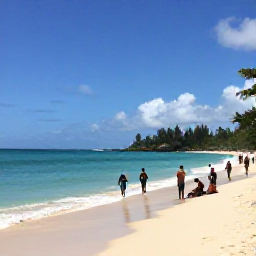 Caribbean Holidays, Barbados Adventure Holidays, A bright coastal scene in Barbados during August, with turquoise water, golden sand and visitors preparing for outdoor adventures