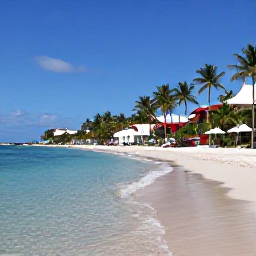 Caribbean Holidays, Barbados All Inclusive, Sunny Barbados beach in June with calm turquoise water, white sand, palm trees and a relaxed all-inclusive resort atmosphere