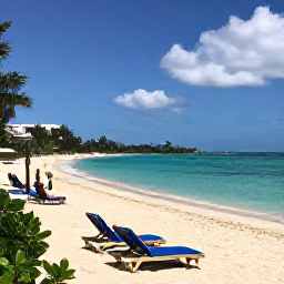 Caribbean Holidays, Barbados April Breaks, Golden sandy beach near Bridgetown in April, turquoise water, sun loungers and visitors enjoying a calm Caribbean afternoon