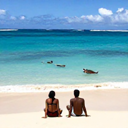 Caribbean Holidays, Barbados Backpacking, Backpackers relaxing on Carlisle Bay beach in Barbados, swimming in clear water and watching sea turtles near the shore