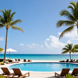 Caribbean Holidays, Barbados Beach Holidays, A comfortable beachfront hotel in Barbados with a swimming pool, sun loungers, tropical gardens and a bright blue sea