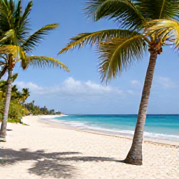 Caribbean Holidays, Barbados Beach Holidays, A quiet white-sand beach in Barbados in November, turquoise sea, palm trees and warm tropical sunshine