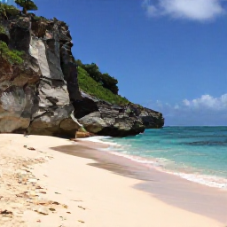 Caribbean Holidays, Barbados Beach Holidays, Visitors relaxing on Crane Beach in Barbados, pink-tinged sand, dramatic cliffs and calm Caribbean water
