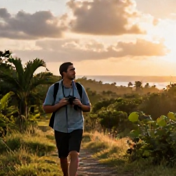 Caribbean Holidays, Barbados Birdwatching, A friendly guided birdwatching walk in Barbados at sunrise, with binoculars, comfortable walking clothes and a lush island landscape