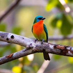 Caribbean Holidays, Barbados Birdwatching, Colourful Barbados birds perched in tropical woodland at early morning, soft Caribbean sunlight
