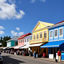 Caribbean Holidays, Barbados Business Class, Visitors exploring Bridgetown Barbados, colourful historic buildings, local market stalls and tropical sunshine