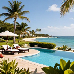 Caribbean Holidays, Barbados Couples Holidays, Stylish Barbados hotel with swimming pool, tropical gardens and a couple relaxing beside the water