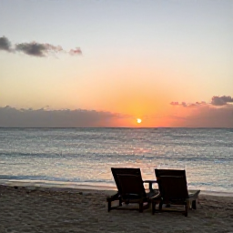 Caribbean Holidays, Barbados December, A peaceful Barbados sunset over the sea, with a comfortable beachside setting and soft evening colours