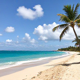 Caribbean Holidays, Barbados December Tours, Bright December beach scene in Barbados with turquoise sea, golden sand, palm trees and a relaxed holiday atmosphere