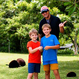 Caribbean Holidays, Barbados Family Holidays, Family exploring the Barbados Wildlife Reserve among green woodland and friendly animals
