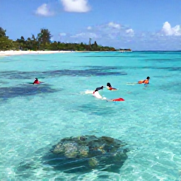 Caribbean Holidays, Barbados February Holidays, Visitors snorkelling in clear Caribbean water near Barbados, colourful fish, coral reef and sunny coastal scenery