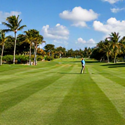Caribbean Holidays, Barbados Golf Holidays, Golfers preparing to tee off on a beautifully maintained Barbados course beneath a bright tropical sky