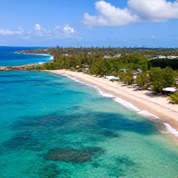 Caribbean Holidays, Barbados Holidays, Aerial view of Barbados coastline with turquoise Caribbean water, golden beaches and green tropical landscape