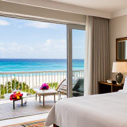 Caribbean Holidays, Barbados Honeymoons, Elegant Barbados honeymoon suite with ocean view, fresh flowers, soft linen and a private balcony overlooking the beach