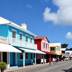 Caribbean Holidays, Barbados in April, Visitors exploring Bridgetown Barbados in April, colourful historic buildings, local shops, friendly atmosphere and bright Caribbean daylight