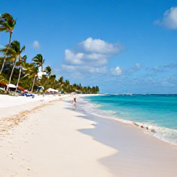 Caribbean Holidays, Barbados in April, Warm Barbados coastline in April with turquoise sea, pale sandy beach, swaying palms and relaxed holiday atmosphere