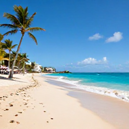 Caribbean Holidays, Barbados in December, A sunny Barbados coastline in December with turquoise sea, golden sand, palm trees and a relaxed holiday atmosphere