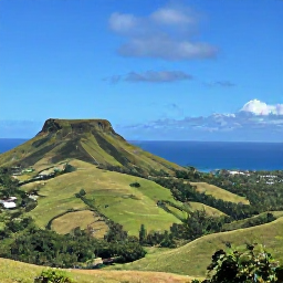 Caribbean Holidays, Barbados in January, Green rolling hills and rugged east coast scenery in Barbados, viewed from a scenic lookout under a clear blue sky