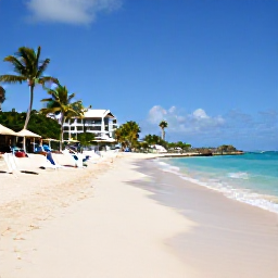 Caribbean Holidays, Barbados in October, A sunny Barbados beach in October with turquoise water, pale sand, palm trees and a relaxed all-inclusive resort atmosphere