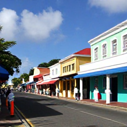 Caribbean Holidays, Barbados in October, Bridgetown street scene in Barbados with colourful buildings, local shops, historic architecture and visitors exploring in warm weather
