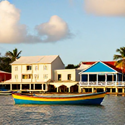 Caribbean Holidays, Barbados Instagram Hotspots, Colourful fishing boats and historic chattel houses in Bridgetown, Barbados, photographed in warm January sunshine