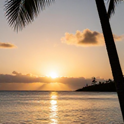 Caribbean Holidays, Barbados Instagram Hotspots, Golden sunset over the west coast of Barbados, with calm Caribbean sea, palm silhouettes and a colourful sky