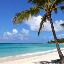 Caribbean Holidays, Barbados Instagram Spots, Bright turquoise sea, white sand and swaying palms at Carlisle Bay in Barbados on a sunny March morning