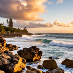 Caribbean Holidays, Barbados Instagram Spots, Dramatic Atlantic coastline, rugged rocks and rolling waves at Bathsheba on Barbados during golden afternoon light