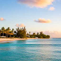 Caribbean Holidays, Barbados Instagram Spots, Golden-hour view of Carlisle Bay in Barbados, with turquoise water, a sandy beach and palm trees under a warm July sky