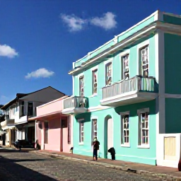 Caribbean Holidays, Barbados Instagram Spots, Historic pastel buildings, cobbled streets and elegant colonial architecture in Bridgetown, Barbados, in October sunshine