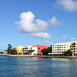 Caribbean Holidays, Barbados January Breaks, Sunny Bridgetown waterfront in January, with colourful buildings, palm trees and calm blue Caribbean water