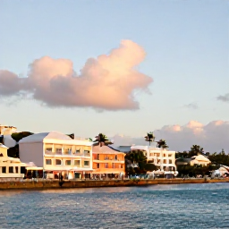 Caribbean Holidays, Barbados January Holidays, Early morning view of Bridgetown, Barbados, with warm sunshine, pastel buildings and a lively waterfront