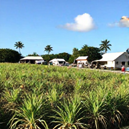 Caribbean Holidays, Barbados January Tours, Green Barbados countryside with sugar cane fields, a scenic road, local houses and visitors enjoying an island tour in warm January sunshine
