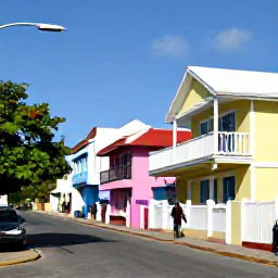 Caribbean Holidays, Barbados January Tours, Visitors walking through Bridgetown, Barbados, with colourful buildings, historic architecture and a sunny Caribbean atmosphere