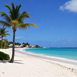 Caribbean Holidays, Barbados July Holidays, Sunny all-inclusive beach resort in Barbados in July, turquoise sea, palm trees and relaxed travellers