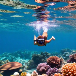 Caribbean Holidays, Barbados June Adventures, Travellers snorkelling over a colourful coral reef in clear Caribbean water near Barbados, with tropical fish and sunlight beneath the surface