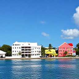 Caribbean Holidays, Barbados June Breaks, Bright Bridgetown waterfront in Barbados during June, with colourful buildings, palm trees and calm blue Caribbean water