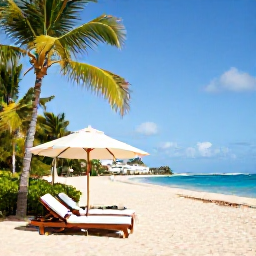 Caribbean Holidays, Barbados Luxury February, Elegant luxury resort on a palm-fringed Barbados beach in warm February sunshine